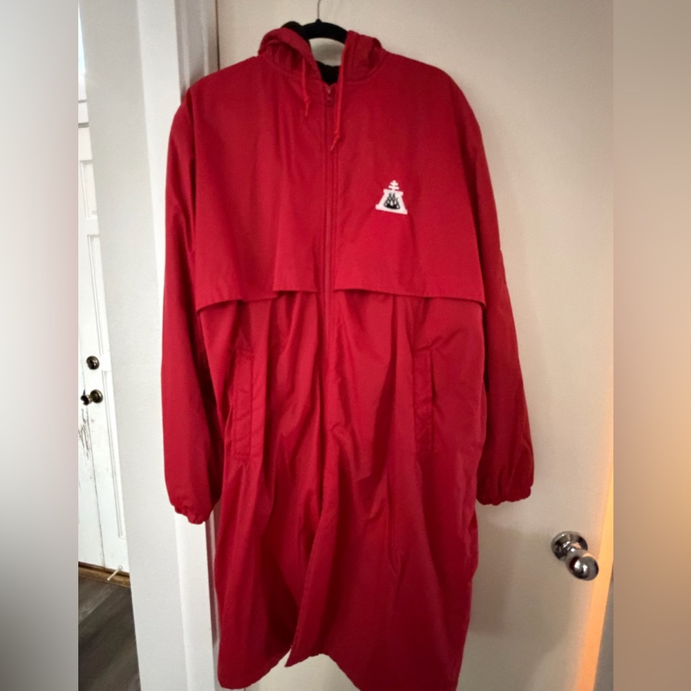Dive, Swim, or Water Polo Parka Jacket Red w/Black Lining